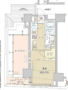 レビスタ白金高輪【601号室】の間取り