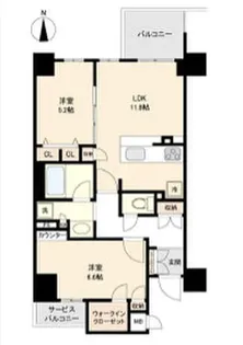 プレサンス ロジェ 心斎橋【806号室】の間取り