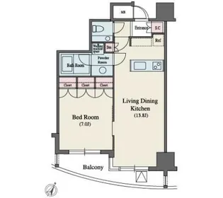 MFPR代々木タワー【16階】の間取り