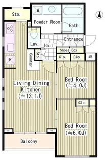 エル・セレーノ南麻布【3階】の間取り