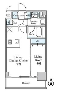 ディームス東陽町Ⅱ【410号室】の間取り