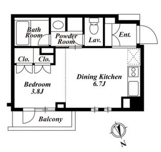 KDXレジデンス高輪【2階】の間取り