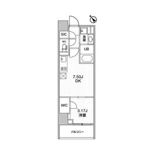 シーズンフラッツ柿の木坂【6階】の間取り
