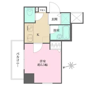 クレアシオン六本木【7階】の間取り