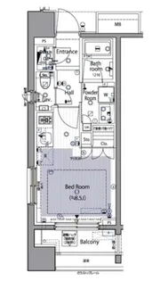 イニシアイオ西麻布【6階】の間取り