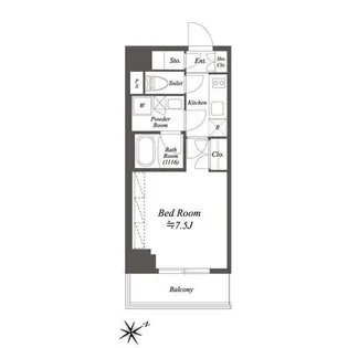 ブライズ白金台【2階】の間取り
