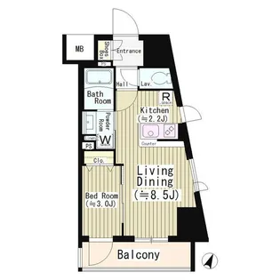 イレーネ初台【8階】の間取り
