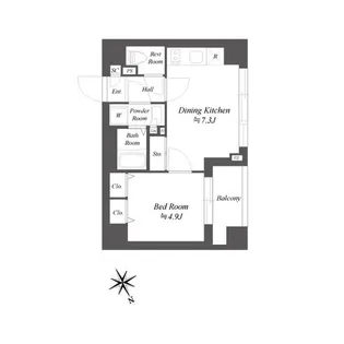 ブランシエスタ品川大井町パークエッジ【1階】の間取り