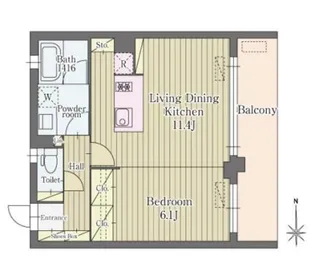 グランステージヒルズ旗の台【2階】の間取り