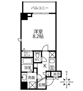 パークフロント常盤【6階】の間取り