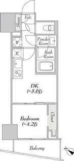 ルミーク北品川【5階】の間取り