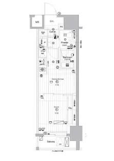 PREMIUM CUBE 亀戸【504号室】の間取り