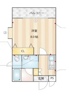 ディアコート目黒【102号室】の間取り