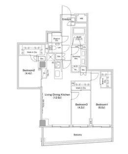 ザ・パークハビオ渋谷クロス【8階】の間取り