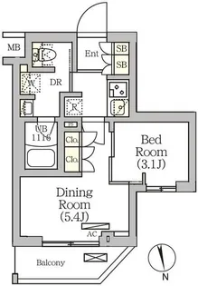 ARKMARK南品川【4階】の間取り