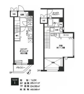カスタリア用賀の間取り