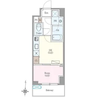 ロイジェント扇橋【6階】の間取り