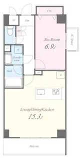 セボーンミナミスナ【5階】の間取り