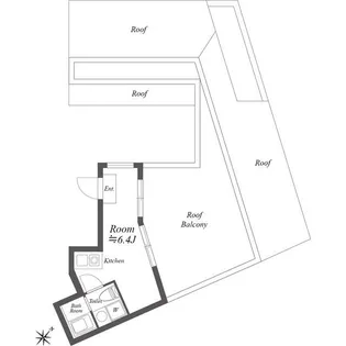 ルクレ神宮前【4階】の間取り