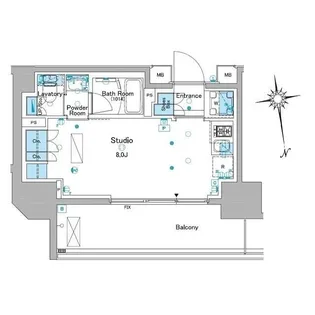 ルフォンプログレ品川大井【705号室】の間取り