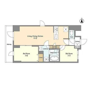 ドゥーエ南砂町Ⅱ【605号室】の間取り