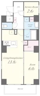 MEIN SCHLOSS亀戸【5階】の間取り