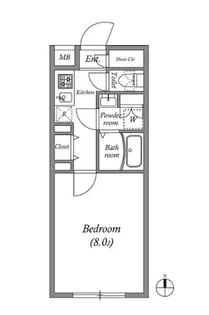 ルネサンスコート中目黒【4階】の間取り