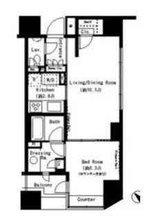 パークアクシス溜池山王【9階】の間取り
