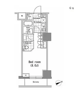 パークハビオ新橋【5階】の間取り