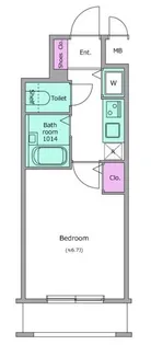 レジディア広尾Ⅱ【4階】の間取り
