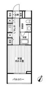 クロスレジデンス白金高輪【10階】の間取り