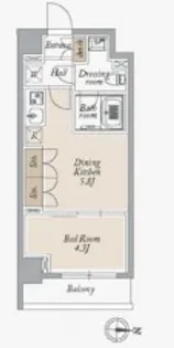 オーキッドレジデンス住吉【413号室】の間取り