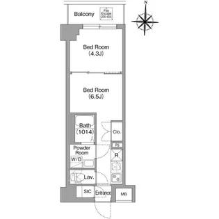 BPRレジデンス大島【107号室】の間取り