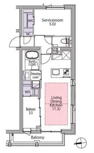 イプセ白金台【4階】の間取り