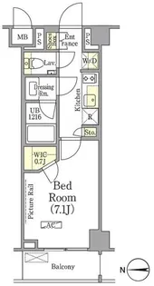 ザ・パークワンズ高輪【1階】の間取り