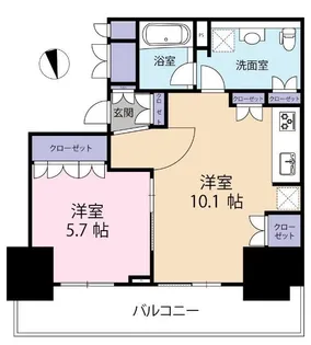 品川タワーフェイス【12階】の間取り