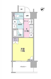 フレアージュ恵比寿【7階】の間取り