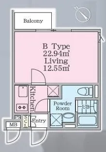 PASEO西新宿五丁目Ⅱ【2階】の間取り