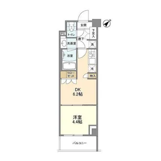バウスフラッツ品川大井町【603号室】の間取り