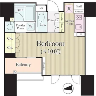 パークリュクス恵比寿【6階】の間取り