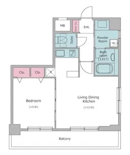 レジディア新川【7階】の間取り