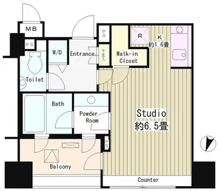 クオリア広尾【8階】の間取り