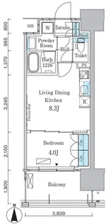 アーバンドルフ天満【4階】の間取り