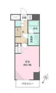 アジールコート品川【7階】の間取り
