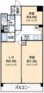 エスリード堂島【9号室】の間取り