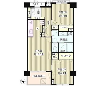 パーシモンヒルズ【3階】の間取り