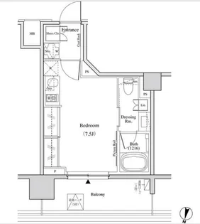 ザ・パークハビオ代々木【306号室】の間取り
