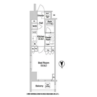 コンフォリア門前仲町【5階】の間取り