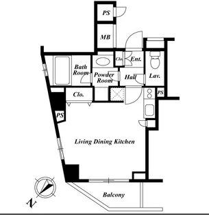 セントラルクリブ六本木Ⅱ【6階】の間取り