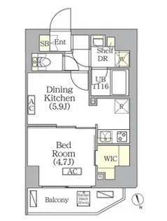BRICK RESIDENCE 南青山【7階】の間取り